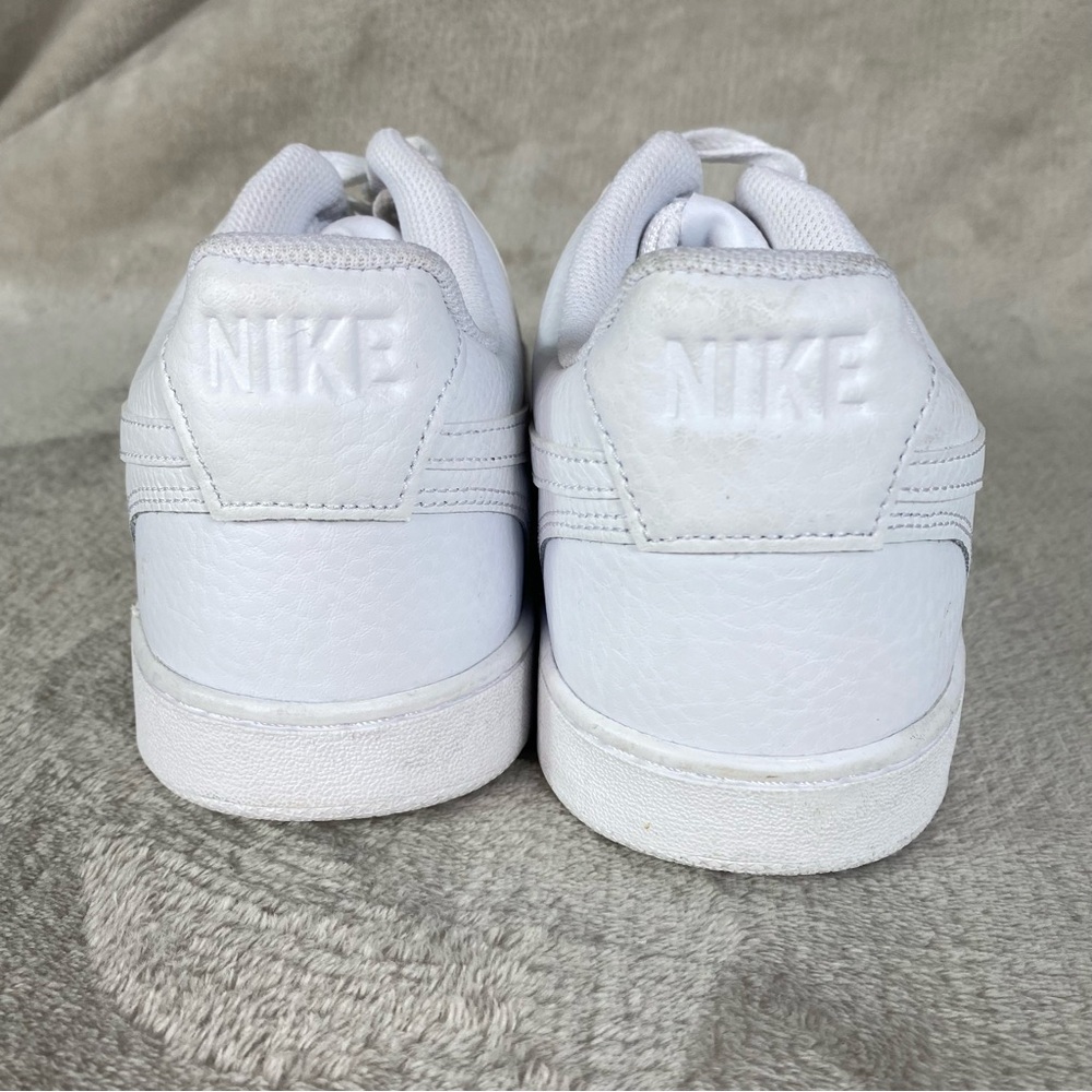 Nike Court Vision Next Nature Mens Sneakers Shoes 11 Triple White Leather NEW - Picture 7 of 10